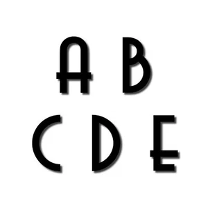 HOUSE NUMBER LETTER Avenida Acrylic Large Floating Stylish Modern Gloss Black - Imagen 1 de 20