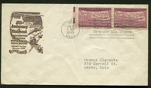 858 STATEHOOD FDC OLYMPIA, WA 11/11/39 PLANTY 858-1 HOLLAND CACHET - Picture 1 of 1