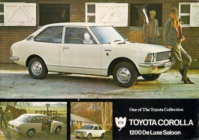 Toyota Corolla 1200 De Luxe Saloon KE20 1971-72 UK Market Single Sheet Brochure  - Image 1 of 2