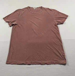 James Perse Herren rot Crew Kurzarm gekämmte Baumwolle T-Shirt Tee Gr. L USA MÄNGEL - Bild 1 von 13