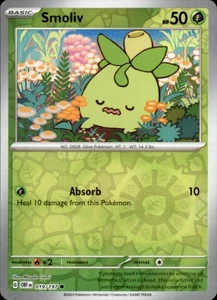 Pokemon Smoliv Common Reverse Holo OBF 019/197 NM - Picture 1 of 2