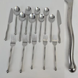 Gourmet Einstellungen 18/8 EXOTIQUE Edelstahl gewellt Besteck 15 Stück Messer Gabel Löffel - Bild 1 von 8
