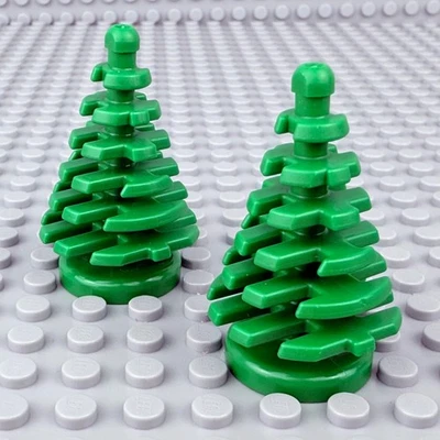 LEGO Lot of 2 Small Green Pine Trees Plants Scenery Park Part Decoration - Image 1 of 3