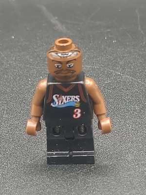 Lego NBA Allen Iverson - 76ers #3 (Black Uniform) Minifigure nba010 From 3564 - Image 1 of 2
