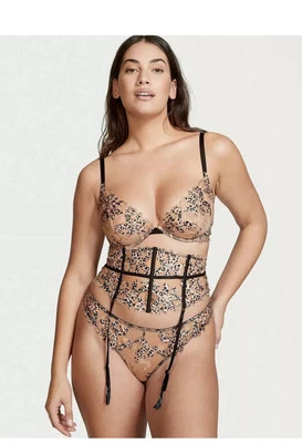 Victoria Secret Very Sexy Embroidered Waist Cincher Garter Belt XS/S MSRP $49.50 - Image 1 of 4