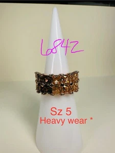 Bomb Party Sz5 Revealed BP Ring Fashion Jewelry RBP Canary Ylw Gold P Heavy Wear - Picture 1 of 7
