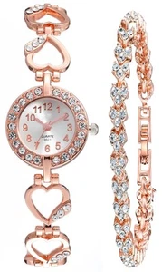 Luxury Womens Watch Diamond Bracelet Watch Stylish Hollow Stainless Steel Str... - Picture 1 of 7