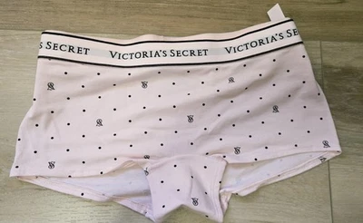 NWT Victoria's Secret Pink Cotton Logo Waistband Boy Short Shortie Panties M - Image 1 of 3