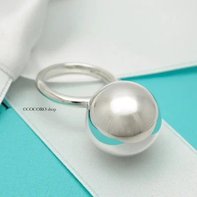 Authentic Tiffany & Co. Hardwear 15.5mm Bead Ball Ring Size 3.75 - 4 w/Pouch - Image 1 of 4