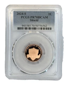 2024 S 1C Lincoln Cent Proof graded by PCGS at PR70 DCAM - Picture 1 of 2
