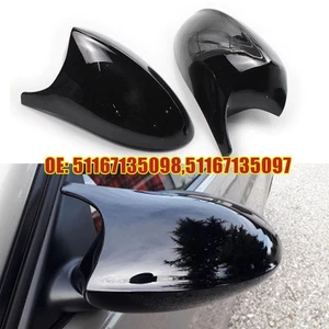 2x M3 Style Spiegelkappen Gehäuse Glanz Schwarz Für BMW 3er E90 2006-2008 Neu - Bild 1 von 12