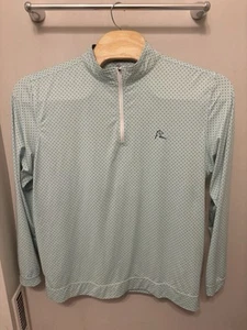 Rhoback XXL Performance Q-Zip Pullover Quarter Zip Green Polka Dots 2XL Golf - Picture 1 of 7