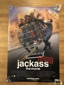 JACKASS: THE MOVIE 2002 ORIGINAL DOPPELSEITIG GEROLLT 24” x 40” FILMPLAKAT - Bild 1 von 5