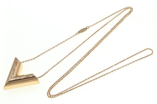 LOUIS VUITTON（LV） Collana Louis Vuitton Essential V MP1465 catena metallo oro lunghezza 87 cm donna