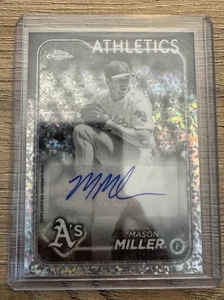 2024 topps chrome update mason miller auto black and white mini diamond - Picture 1 of 2