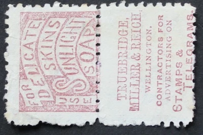 New Zealand 1893 Two Pence Sunlight Soap and Truebridge Miller SG 219f used — 第 1/2 张图片