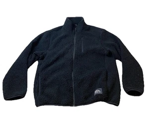 Eddie Bauer Sherpa Fleecejacke Herren Large schwarz durchgehender Reißverschluss Stehkragen - Bild 1 von 9