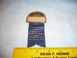 1933 Asociación Americana de Agentes de Billetes de Ferrocarril Insignia Medalla Prendedor Cinta - Imagen 1 de 2