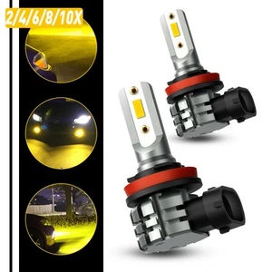 2-10x AUXITO H11 LED High Beam Low Fog Light Bulb Car Headlight Driving Amber - Picture 1 of 14