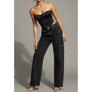 $248 NWT AGOLDE Minka Cargo Pants, Spider, 27” - Picture 1 of 10