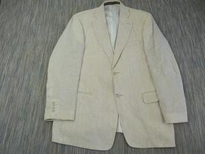 Marks And Spencer Linen Jacket Mens 42 Beige Collezione Nova Fides Italy - Picture 1 of 14