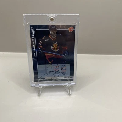 2000-01 ITG Be A Player Signature Series Auto Jarome Iginla #186 Auto HOF - Image 1 of 2