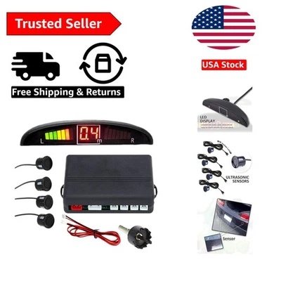 Zone Tech 4-Sensor LED Display Wireless Car Reverse Radar System - Safety First - Image 1 of 4