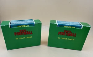 2 Sets- 1989 Score Football Trivia Quiz Complete 28 and Nearly Complete 27 Cards - Picture 1 of 11