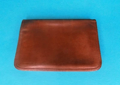 Carteras ENNY Vintage Compañero De Cuero Marrón - Imagen 1 de 4