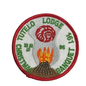 Tutelo 161 Blue Ridge Mountains VA 1996 Christmas Banquet Patch RED Bdr (AL516) - Picture 1 of 2