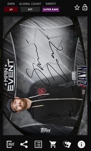 Sami Zayn 411cc Sig Main Event 2018 WWE Topps Slam Digital - Afbeelding 1 van 2