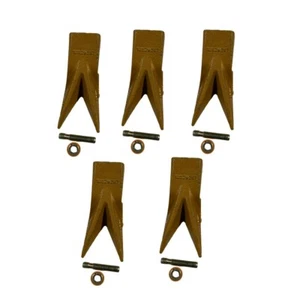 5 PK 1U3202WT 1U3202WTL BUCEKT TEETH TOOTH WITH PIN ,RETAINER 8E6208 8E6209 - Picture 1 of 12