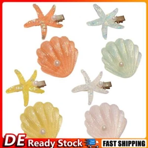 2pcs/set Fashion Women Fringe Hair Clip Bang Hairpins Sea Star Shell Headwear - Bild 1 von 13