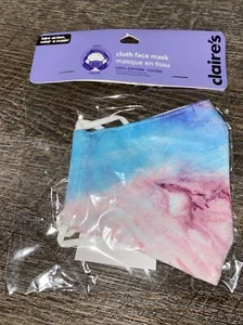 Claire’s marble pink blue cloth face mask - Picture 1 of 3