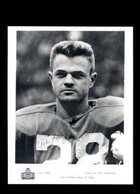 Yale Lary Signed 8x10 Photo Lions Autograph - Image 1 of 2