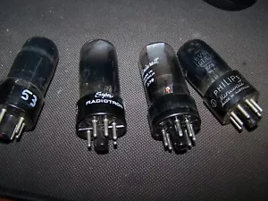 6V6 , Miniwatt /Mullard and AWV Radiotron and others used tubes tested 100% - Picture 1 of 3