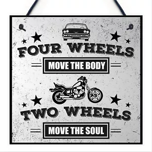 Motorbike Man Cave Hanging Plaque Garage Vintage Gift Motorcycle Sign  - Picture 1 of 7