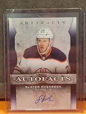 2021-22 Artifacts Autofacts SLATER KOEKKOEK-  #AFSK Edmonton Oilers Star!