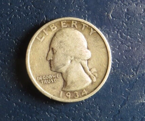 1934 Washington Quarter - VERY NICE Cover