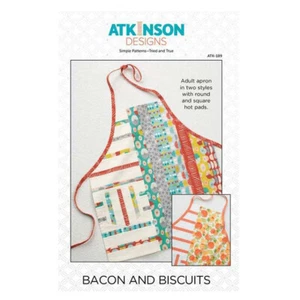 Atkinson Designs Bacon And Biscuits Apron Sewing Pattern - Picture 1 of 1