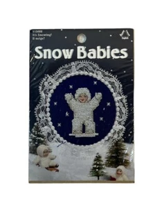 Snow Babies Counted Mini Cross Stitch Kit Winter Fun Christmas Craft Leisure Art - Picture 1 of 2