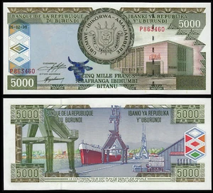 BURUNDI 5000 FRANCS (P42a) 1999 UNC - Picture 1 of 1