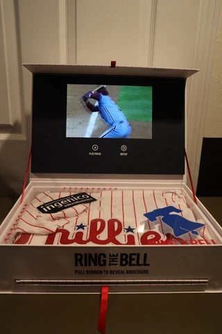 2022 Philadelphia Phillies Commemorative Season Ticket Gift Box W/ Jersey Video Cover