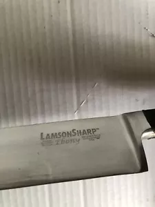 Lampson Sharp Ebony Chef’s Knife Made In Shelburne-Falls Massachusetts - Picture 1 of 6