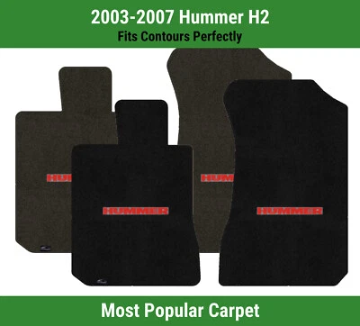 Alfombrillas de primera fila Lloyd Ultimat para Hummer H2 2003-2007 con logotipo Hummer rojo Foto 1 de 4