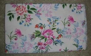 Pink, Blue, Green & Coral Linen-Look Woven Fabric - 1+ yard - New - Very Pretty! - Picture 1 of 1