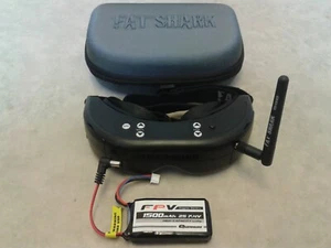 Fatshark Dominator V1 FPV Brille 5,8GHz RX Akku / RC Drohne Flugzeug Quadrocopter - Bild 1 von 12