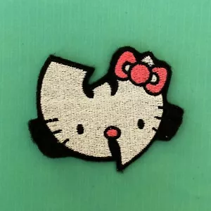 Bügelbild Patch - Wu x Kitty bestickt Hip Hop Rap - Bild 1 von 7