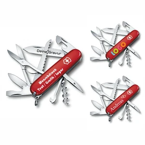 Victorinox Schweizer Taschenmesser Huntsman personalisiert mit Namen rot 1.3713 - Bild 1 von 17
