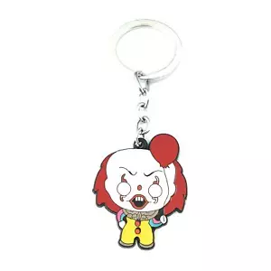 IT Pennywise Chibi Silvertone Horror/Movie Charm Pendant Key Chain - Picture 1 of 1